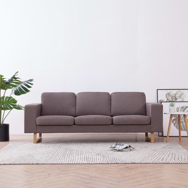 3-Seater Sofa Fabric Taupe