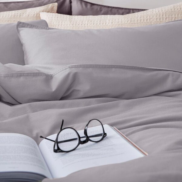 Soft Washed Recycled Cotton Duvet Cover and Pillowcase Set