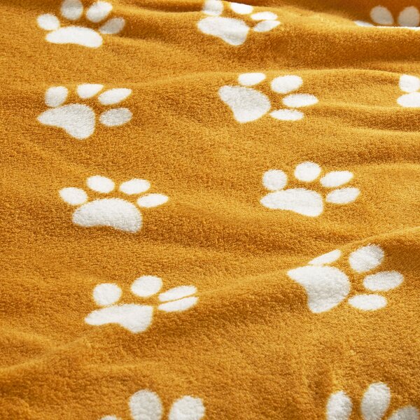 Printed Paw Print Throw Blanket