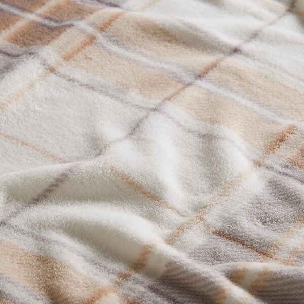 Printed Check Fleece Throw Blanket