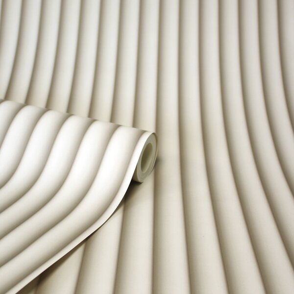 Ribbed Panel Effect Wallpaper