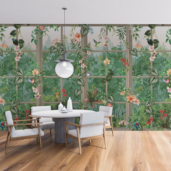 Tropical Panelling Wall Mural