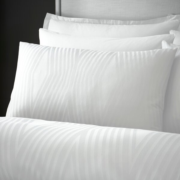 Hotel Geometric Jacquard Duvet Cover & Pillowcase Set