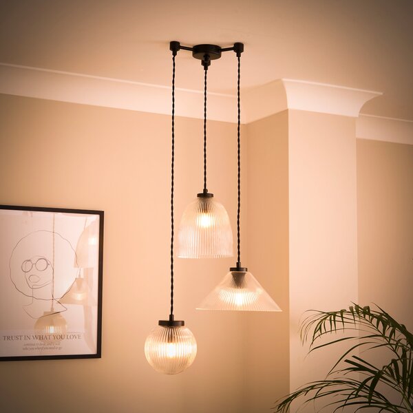 Ezra 3 Light Adjustable Cluster Ceiling Light