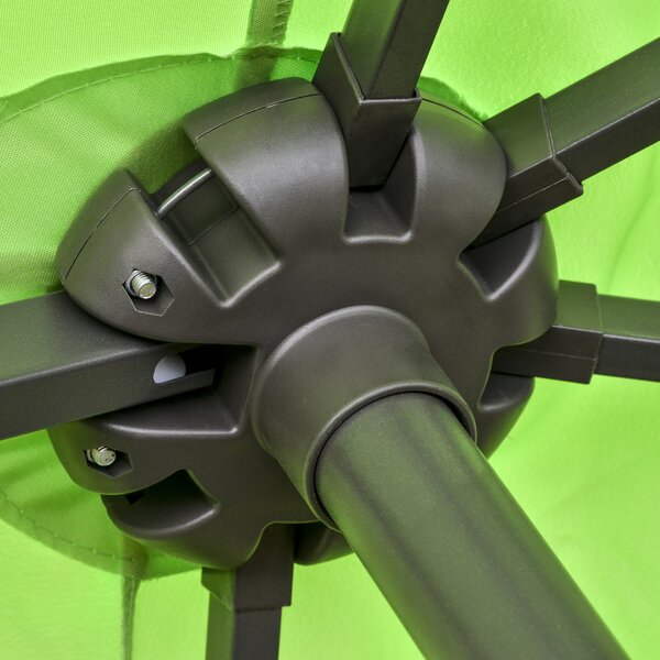 Outsunny Waterproof Double-Sided Parasol: 4.6m Weather-Resistant Canopy with Cross Base, Green Aosom UK