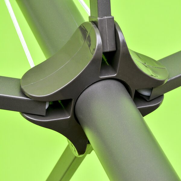 Outsunny Waterproof Double-Sided Parasol: 4.6m Weather-Resistant Canopy with Cross Base, Green Aosom UK