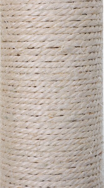 PawHut Cat Scratching Post, 2-Tier with Sisal Rope and Dangle Toy, Interactive, Beige Aosom UK