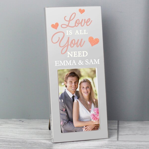 Personalised 'Love is All You Need' Photo Frame