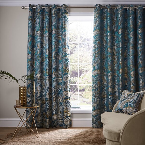 Tropical Paradise Eyelet Curtains