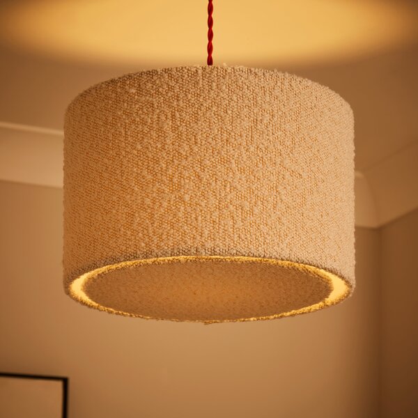 Hazelle Boucle Drum Lamp Shade