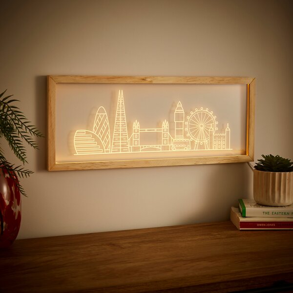 London Skyline Etched Neon Sign