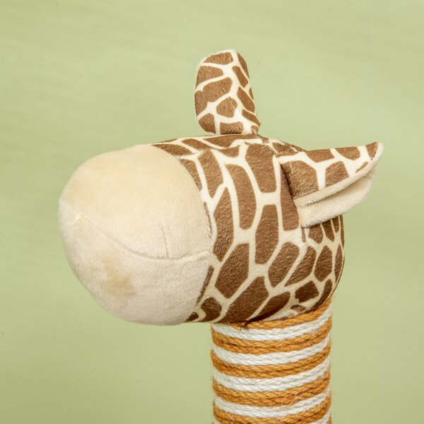 PawHut Giraffe Cat Tree, Indoor Play Tower with Scratching Posts, Tunnel, Ball Toy, 48.5 x 34.5 x 101 cm Aosom UK