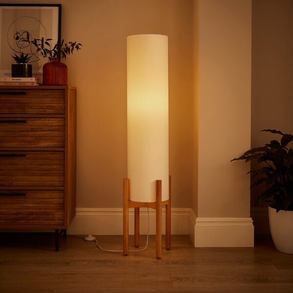 Odin Linen Midi Floor Lamp