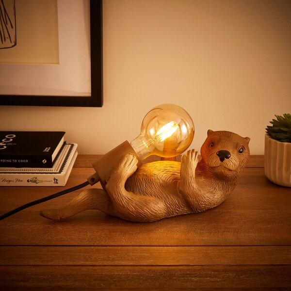 Ottelie the Otter Resin Table Lamp