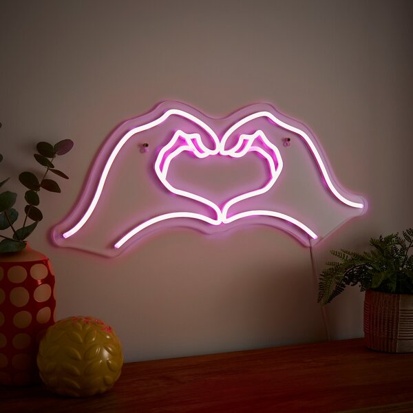 Heart Hands Neon Sign