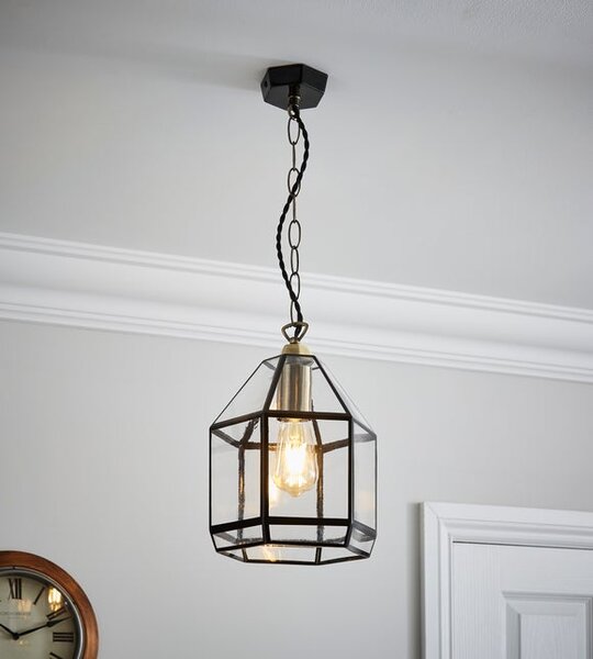 Industrial Painted Glass Pendant Light