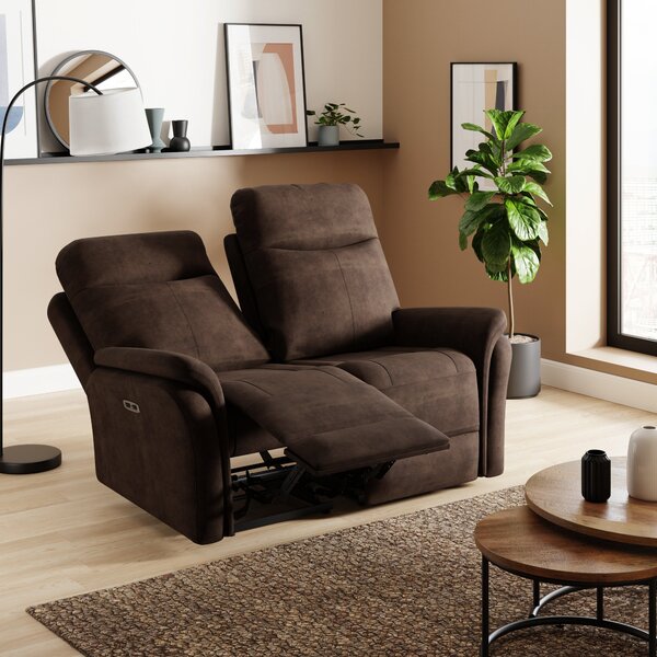 Monte Faux Suede Power Recliner 2 Seater Sofa