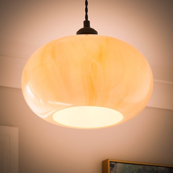 Lacey Alabaster Glass Easy Fit Pendant Shade