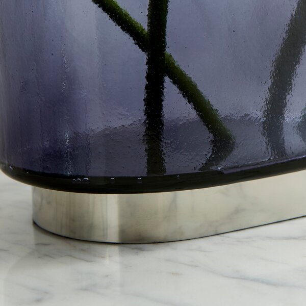 Recycled Glass Smoked Rectangular Vase