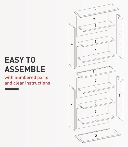 HOMCOM 360 CD/185 DVD/185 Blu-ray Storage Unit - Grey