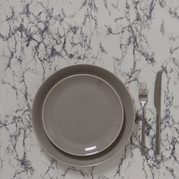 By the Metre Grey Marble PVC