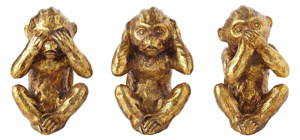 See No Evil Resin Monkey Ornament