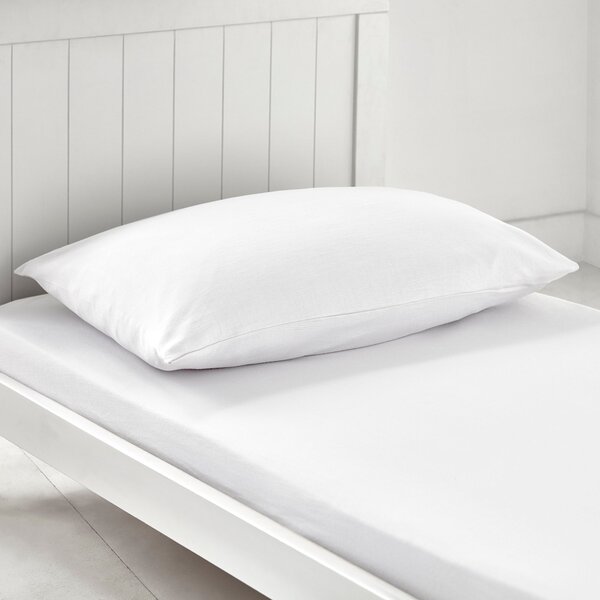 Jersey White 100% Cotton Cot Bed / Toddler Pillowcase