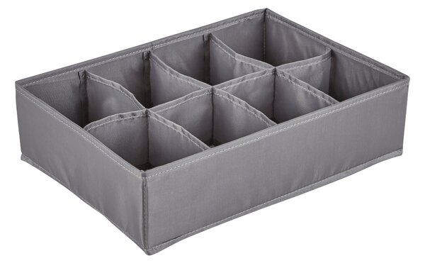 Eight Compartment Drawer Organiser Grey