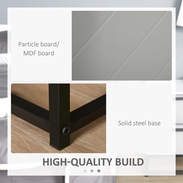 HOMCOM Bedside Cabinet, 2 Drawer Storage Unit with Unique Shape & Metal Base, Nightstand for Bedroom, Living Room, Study Room, Dorm Aosom UK