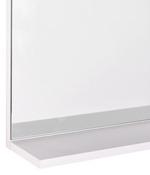 Kleankin Wall-Mounted Vanity Mirror: 3-Tier Shelving Unit for Bathroom Storage & Organisation, White Aosom UK