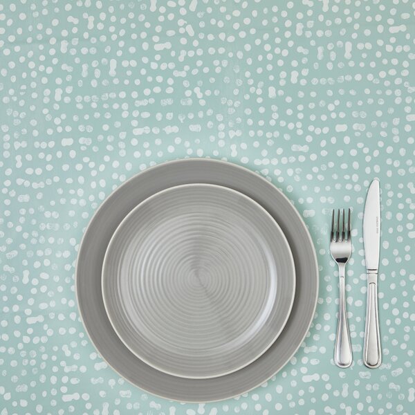 By the Metre Finger Prints Seafoam PVC