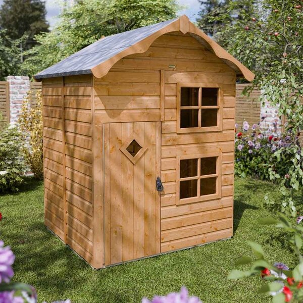 Oxer Wooden Garden Townhouse in Honey Brown