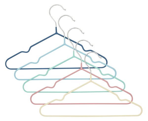 Set of 5 Multicoloured Kids Hangers