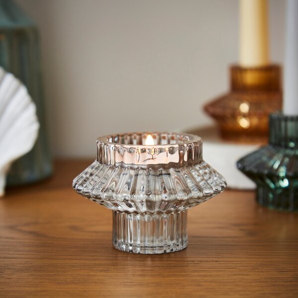 Ribbed 2-in-1 Candlestick Holder