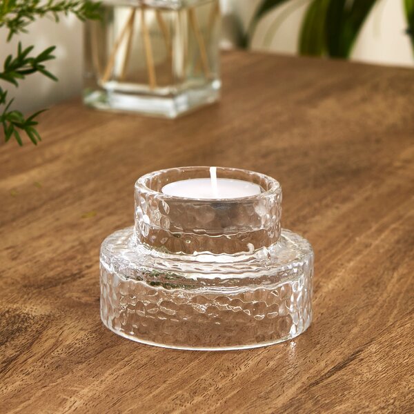 Mottled Glass Tealight Holder