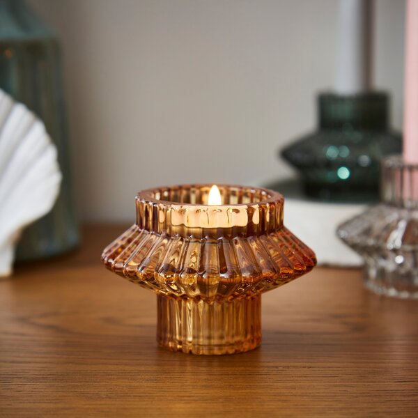 Ribbed 2-in-1 Candlestick Holder