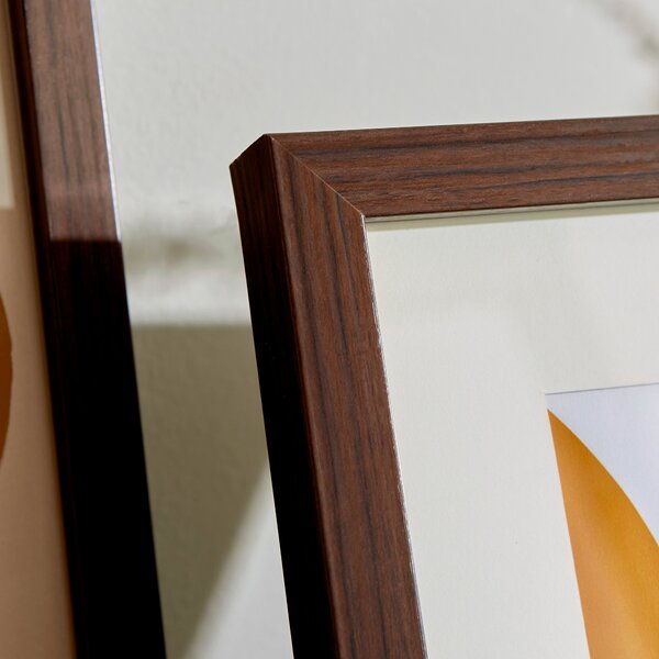 Essentials Walnut Effect Box Photo Frame