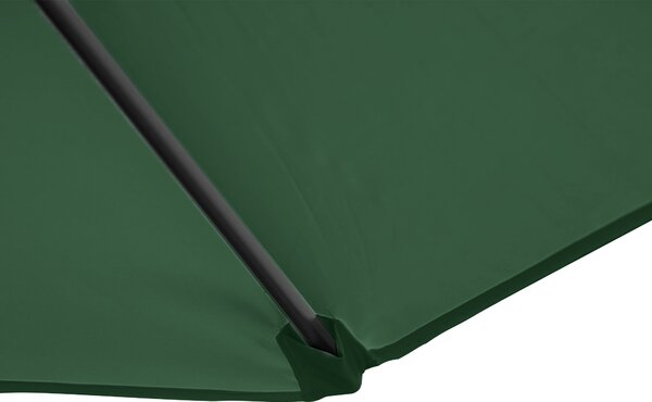 Outsunny Waterproof Offset Roma Patio Umbrella: 2.5m Square Canopy with 360° Rotation, Green Aosom UK