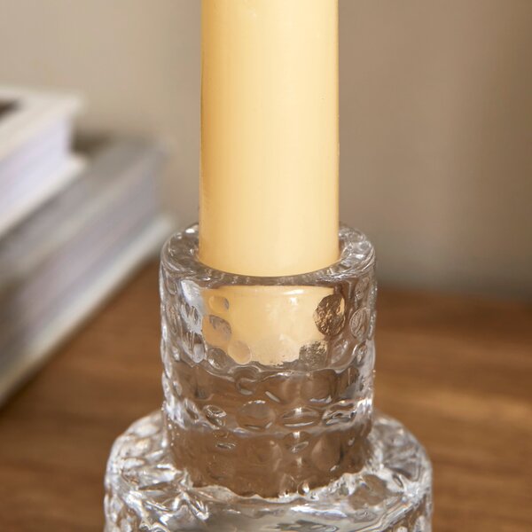 Mottled Glass Candlestick Holder