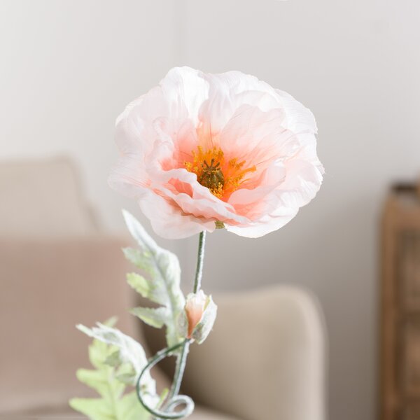 Artificial Coral Poppy Stem