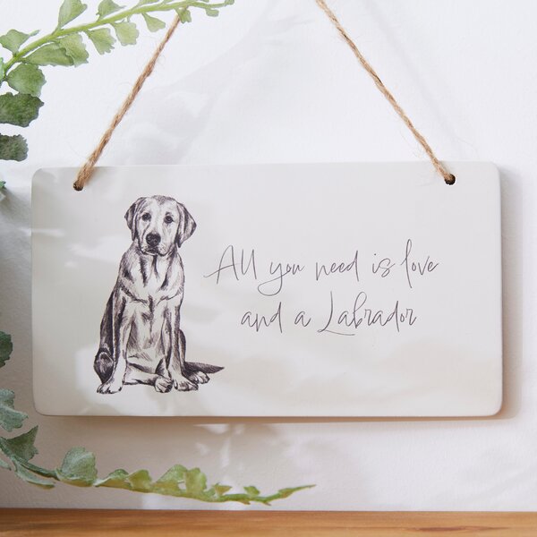 Churchgate Labrador Hanging Plaque