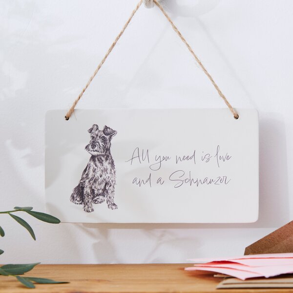 Churchgate Schnauzer Hanging Plaque