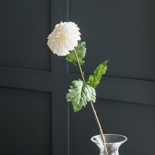 Artificial White Dahlia Stems