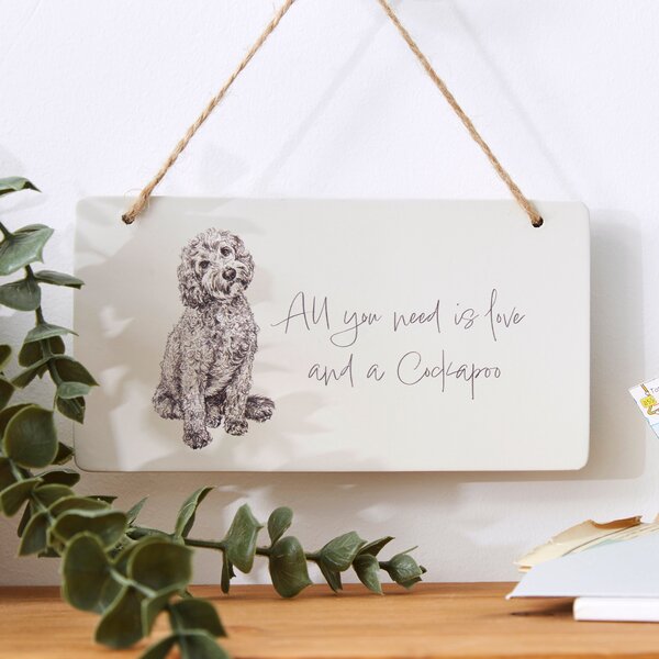 Churchgate Cockapoo Hanging Plaque