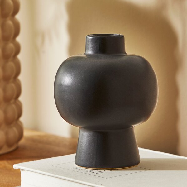 Black Abstract Vase