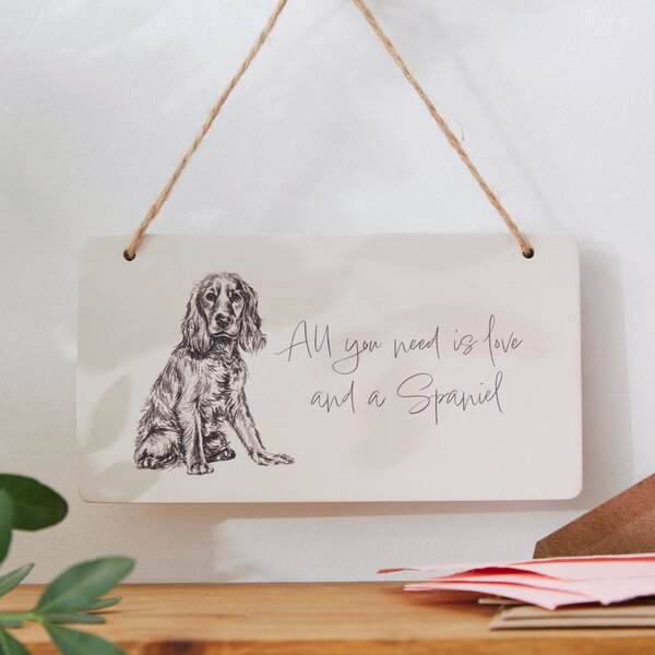 Churchgate Spaniel Hanging Plaque