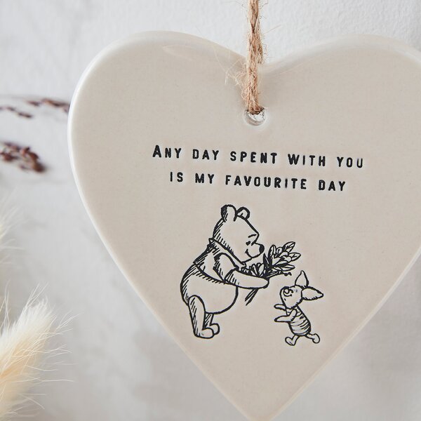 Disney Winnie the Pooh Heart Hanging Plaque