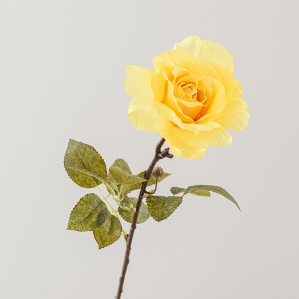 Artificial Yellow Rose Stem