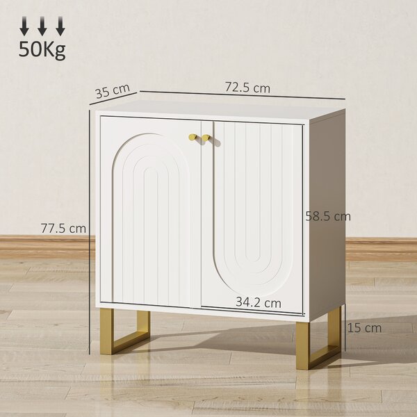 HOMCOM 2-Door Sideboard Storage Cabinet - White
