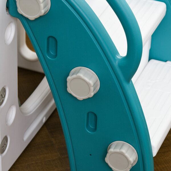 AIYAPLAY 7 in 1 Toddler Slide for 1-3 Years with Basketball Hoop, Aosom UK
